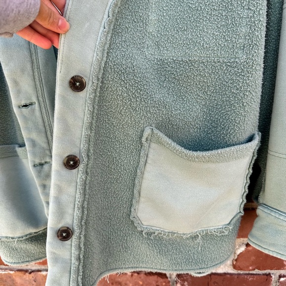 EUC Free People Sage Green Textured Cardigan - Picture 3 of 4